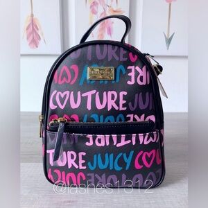 JUICY COUTURE Bag Mini Backpack with Pouch - Black